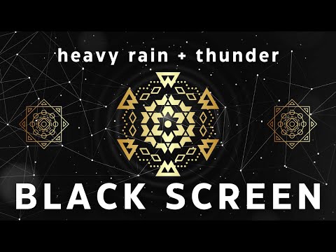 [Try listening for 20 minutes] Black Screen Thunderstorm and Heavy Rain for Sleeping