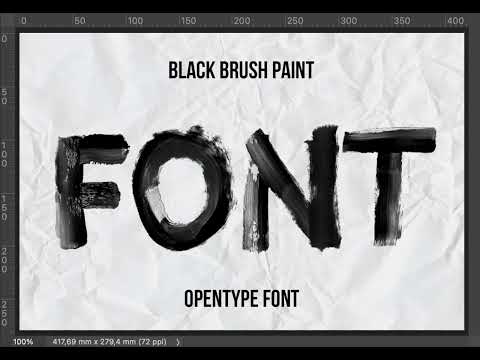 Black Brush Paint Font