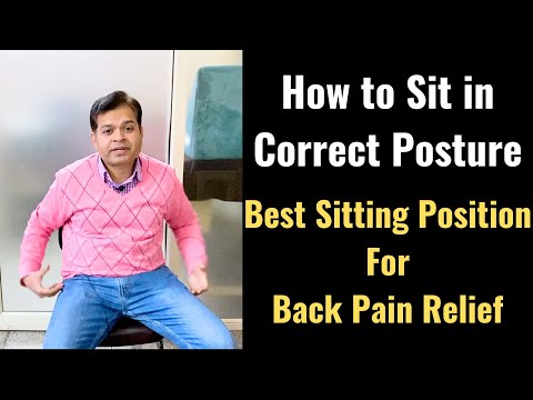 How to sit in correct posture, Sitting posture for students, Sitting Position for Back Pain Relief