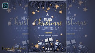 Christmas Event Party Flyer Design | Christmas Poster Design in Photoshop Tutorial