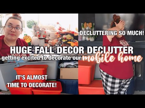 *HUGE 2024 FALL DECOR DECLUTTER!* getting prepared to decorate our double wide for 🍁FALL🍁