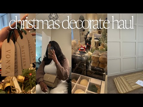 VLOGMAS 02 | Office accent wall reveal, affordable Christmas decor haul + mini decorate with me