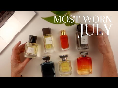 MOST WORN PERFUMES JULY | TheTopNote #perfumecollection #perfumereviews