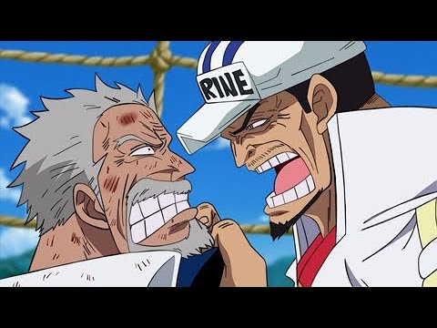 Akainu's reaction after Garp fails to capture Blackbeard - One Piece