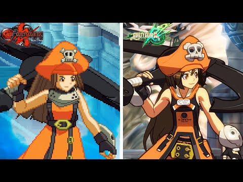 GUILTY GEAR - All Character Designs Comparison - X2 Reload vs Xrd REV 2