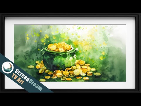 Framed TV Art - Saint Patrick's Day | St. Patrick's Day TV Art | Pot of Gold TV Screensaver