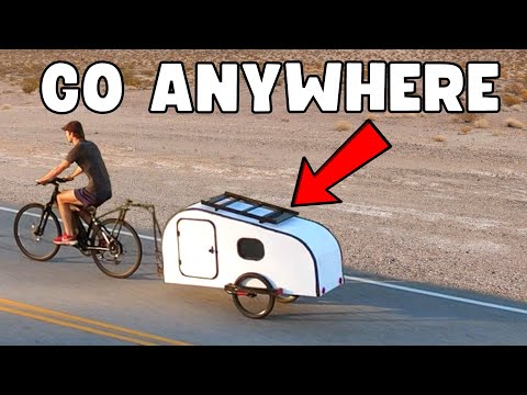 I built a camper I can pull with my BIKE!