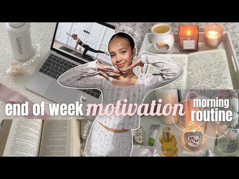 ✨ end of week motivation 🌸 aesthetic morning routine to stay inspired & productive 🤍