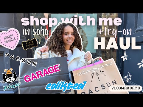 shop with me in NYC + try-on haul 🛍️ VLOGMAS ep8 | *teen fashion* *outfit inspo* *winter outfits*