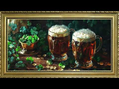 ST PATRICKS DAY FREE TV ART WALLPAPER SCREENSAVER BACKGROUND VINTAGE FRAMED SAMSUNG TV ART 3HRS 4K