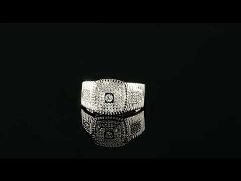 Bust Down Bling - Men's Solid 925 Sterling Silver 2ct CZ Pinky RING ICY Sz 7-13