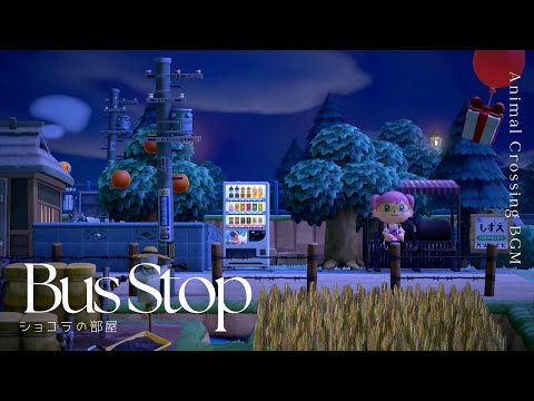 7PM Bus Stop 🚌 | A Nostalgic Evening in the Countryside | Animal Crossing Ambience // BGM 𖡼𖤣𖥧