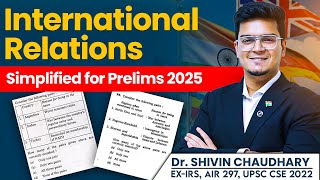 International Relations- Evidence based Strategy for UPSC Prelims 2025!