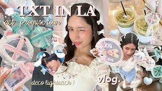 TXT CONCERT VLOG ✧˚⋆🧷 LA, concert prep, decorating my lightstick, grwm, fancams, etc! 🎀