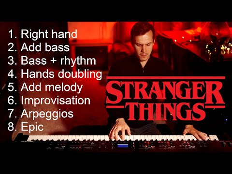 Stranger Things - 5 EPIC levels on PIANO #shorts