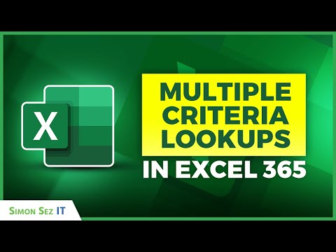 How to do Lookups with Multiple Criteria in Excel 365