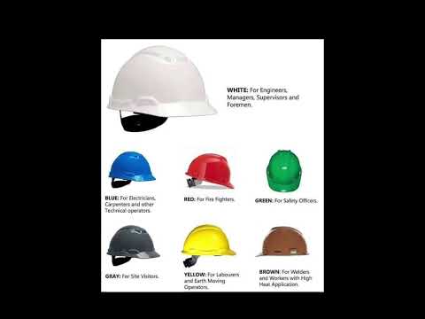 Safety Helmets👷🏻 color code guide / Right indicator #civilengineering