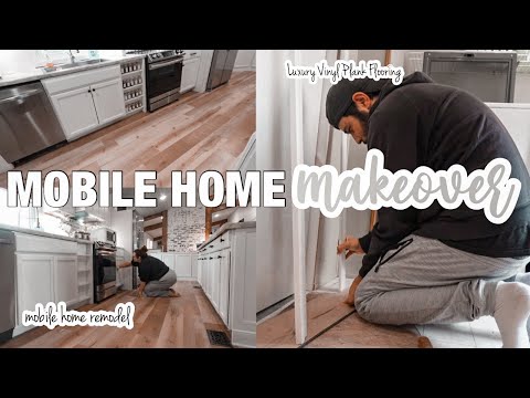 TURNING OUR MOBILE HOME INTO A MOBILE MANSION! Double wide kitchen updates | extreme kitchen remodel