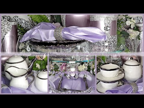 The Lavender and Silver Glam Serving Station | 2023 Spring  Décor Ideas | Tablescape Tuesdays