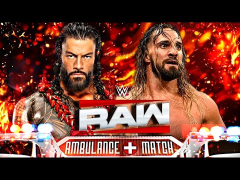 Roman Reigns vs Seth Rollins WWE Raw Netflix Extreme Rules Ambulance - FULL MATCH