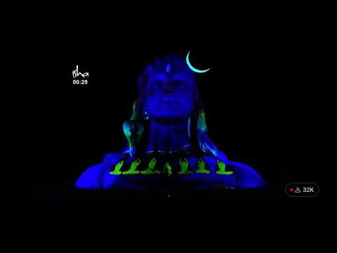 Mahashivratri 2023 midnight Adiyogi laser show #viral #adiyogi #mahadev