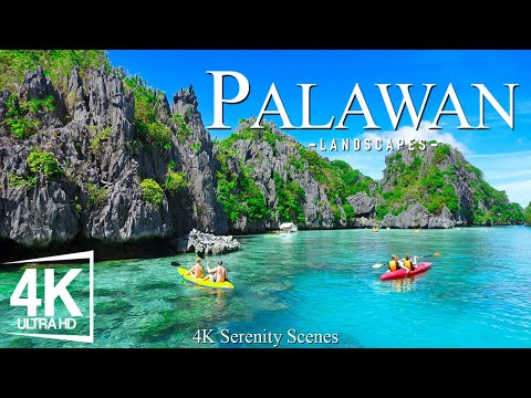 Palawan 4K - Discover Majestic Cliffs, Serene Islands, White Sand Beaches & Peaceful Piano Melodies