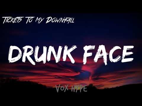 Machine Gun Kelly - drunk face (Lyrics)