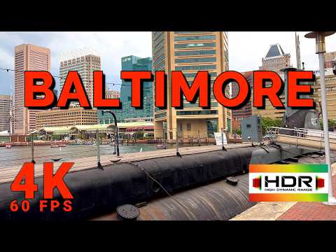 Baltimore Walk at the Weekend Maryland 4K HDR