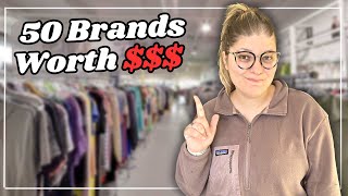 The 50 BEST BRANDS to Thrift & Resell Online in 2025!