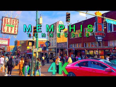 Memphis Beale Street Walk, Tennessee USA 4K - UHD