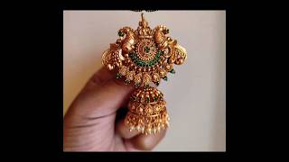 Gold Jhumka Designs 2024/Temple jhumka designs/latest gold earrings Design #gold #earrings #new