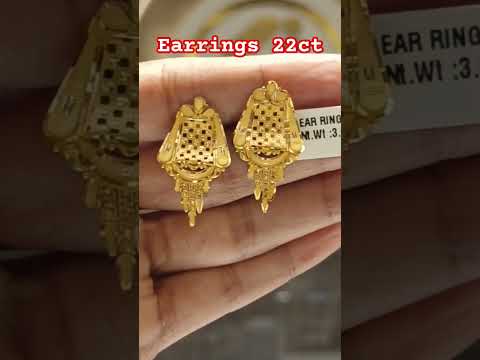 Earrings 22ct#goldjewellerydesigns #goldjewellery #youtubeshorts #viralvideo #wedding #goldesign