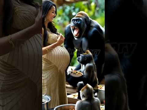 Gentle gorilla journey#viralshort #trendingshort #happy #gorilla #animallover#pregnentwomen