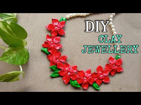 CLAY JEWELLERY MAKING AT HOME ||Diy||Hand made jewellery#kyasekya