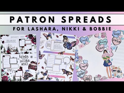 PLAN WITH ME | PATRON SPREADS FOR LASHARA, NIKKI & BOBBIE | THE HAPPY PLANNER