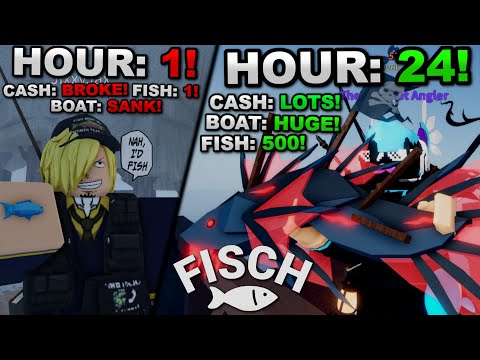 I Spent 24 Hours FISHING in Roblox Fisch... Here's What I Got!