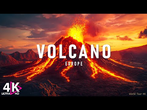 FLYING OVER VOLCANO (4K UHD) - Relaxing Music Along With Beautiful Nature Videos - 4K Video Ultra HD