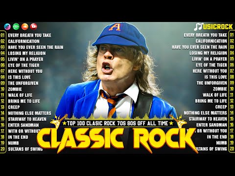 Queen, Bon Jovi, Scorpions,Guns N Roses, Aerosmith, Nirvana, ACDC🔥Best Classic Rock Of 70s 80s 90