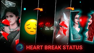 Trending Heart Break Status | Alight Motion Lyrical Status Video Editing