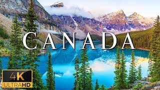 FLYING OVER CANADA (4K UHD) - Relaxing Music With Stunning Beautiful Nature (4K Video Ultra HD)