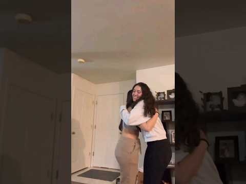 Hugging my sister for the first time