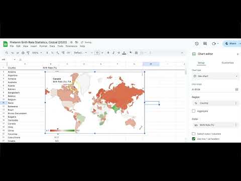 Preterm Births Geo Map Instructions