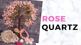 Rose quartz crystal - Necklace, Bracelets, Malas & more | Reiki Crystal Products