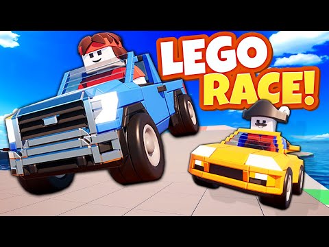 DESTRUCTIVE Lego Car Race in Brickadia Multiplayer!