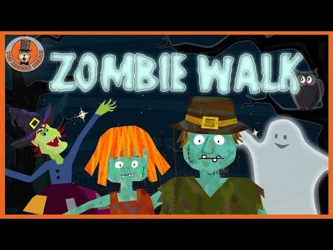 Zombie Walk | Halloween Song for Kids | The Singing Walrus