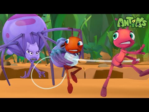 Stuck in Spider Web! | Antiks 🐜 | Funny Cartoons for Kids