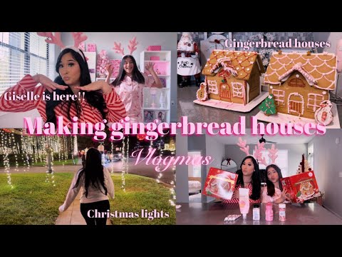 Making gingerbread houses + seeing Christmas lights | VLOGMAS ☃️🎀