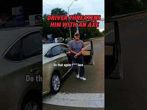 Driver Threatens Biker With An Axe! | ​⁠@222housh #motorcycle #karen #crazy