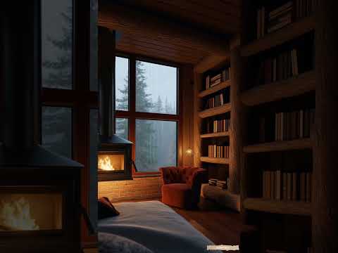 #relax #cabinambience #fireplace #rainsounds #cozycabinambience #cabinrainsounds #peace #rain