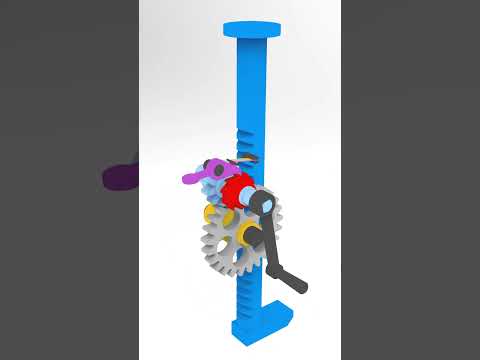 Rack and Pinion Jack  #mechanical #engineering #mechanism #cad #solidworks #fusion360